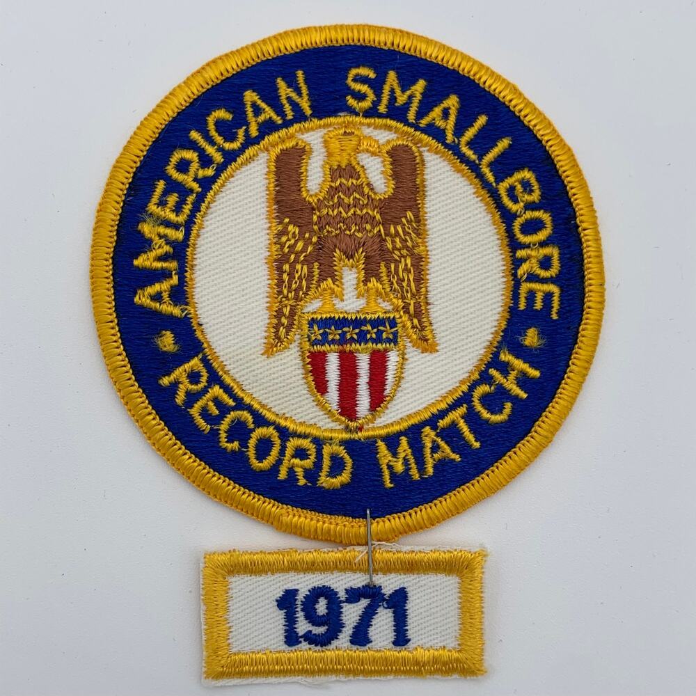 NRA National Rifle Assoc American Smallbore Record Match Patch from 1971 Vintage
